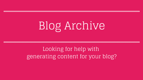 Looking for help with generating content for your blog?