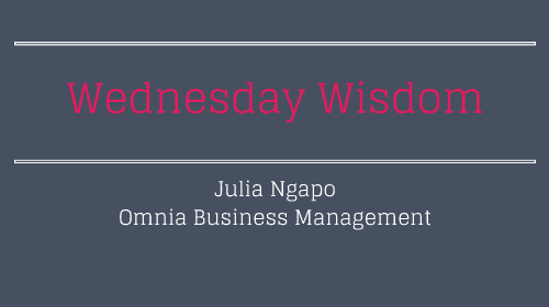 Julia Ngapo Wednesday Wisdom