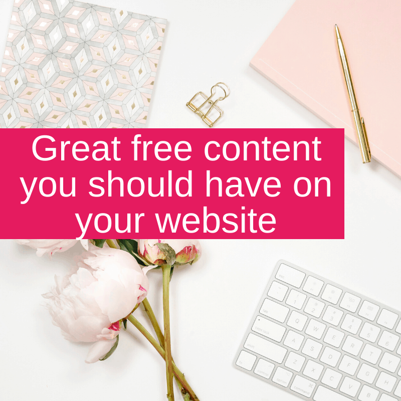 Great free content you should have on your website
