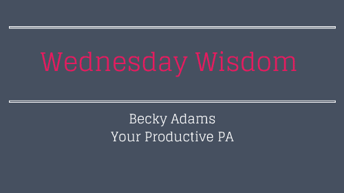 Wednesday Wisdom Becky Adams